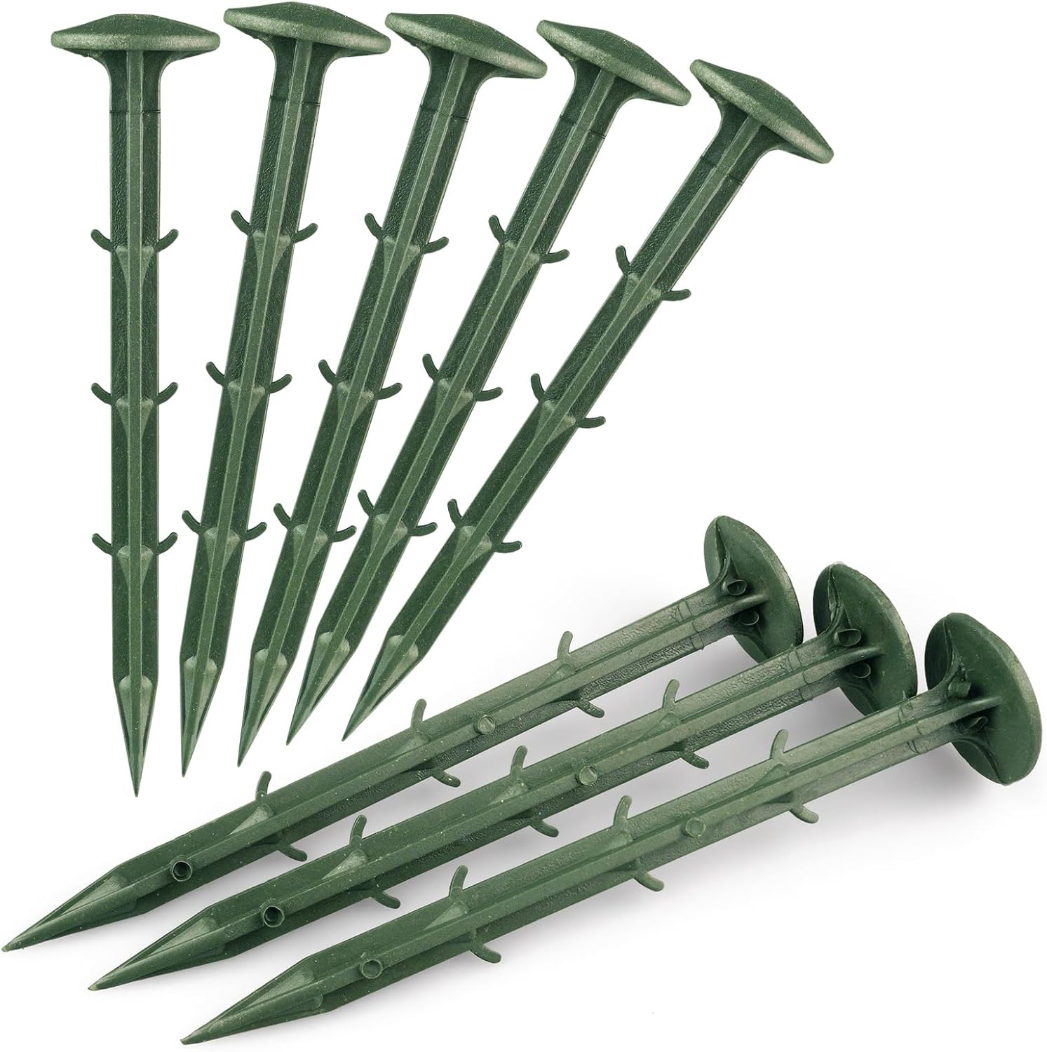 6.3-Inch Strength Anchors Landscape Spikes - High Plastic Garden Stakes, for Weed Barrier Fabric, Landscape Edges, Fixed Fences, Lawns (150)