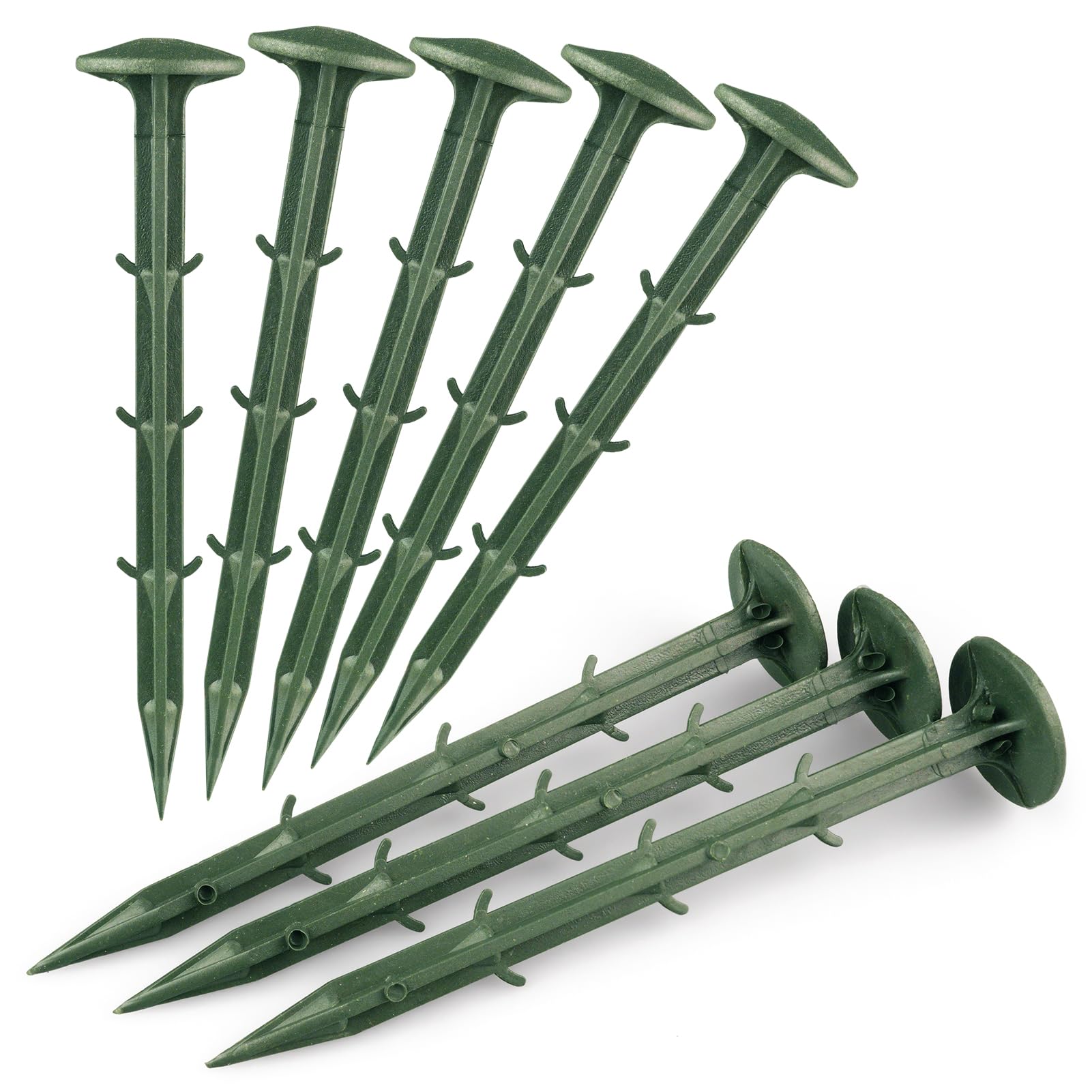 6.3-Inch 70 Pieces Strength Landscape Anchoring Spikes - High Plastic Garden Stakes, for Landscape Edges, Weed Barrier, Lawns, Etc