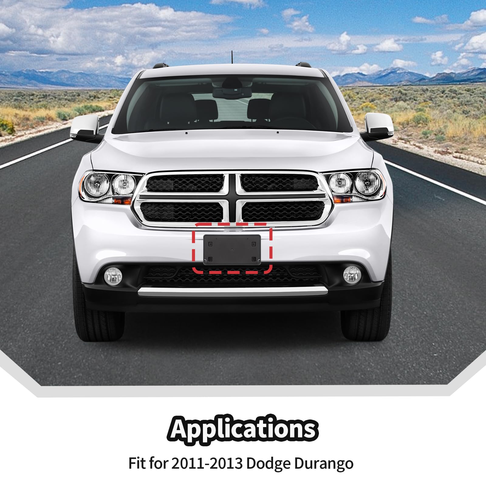 Front License Plate Bracket For Dodge Durango 2011-2013 - RT-TCZ License Plate Holder