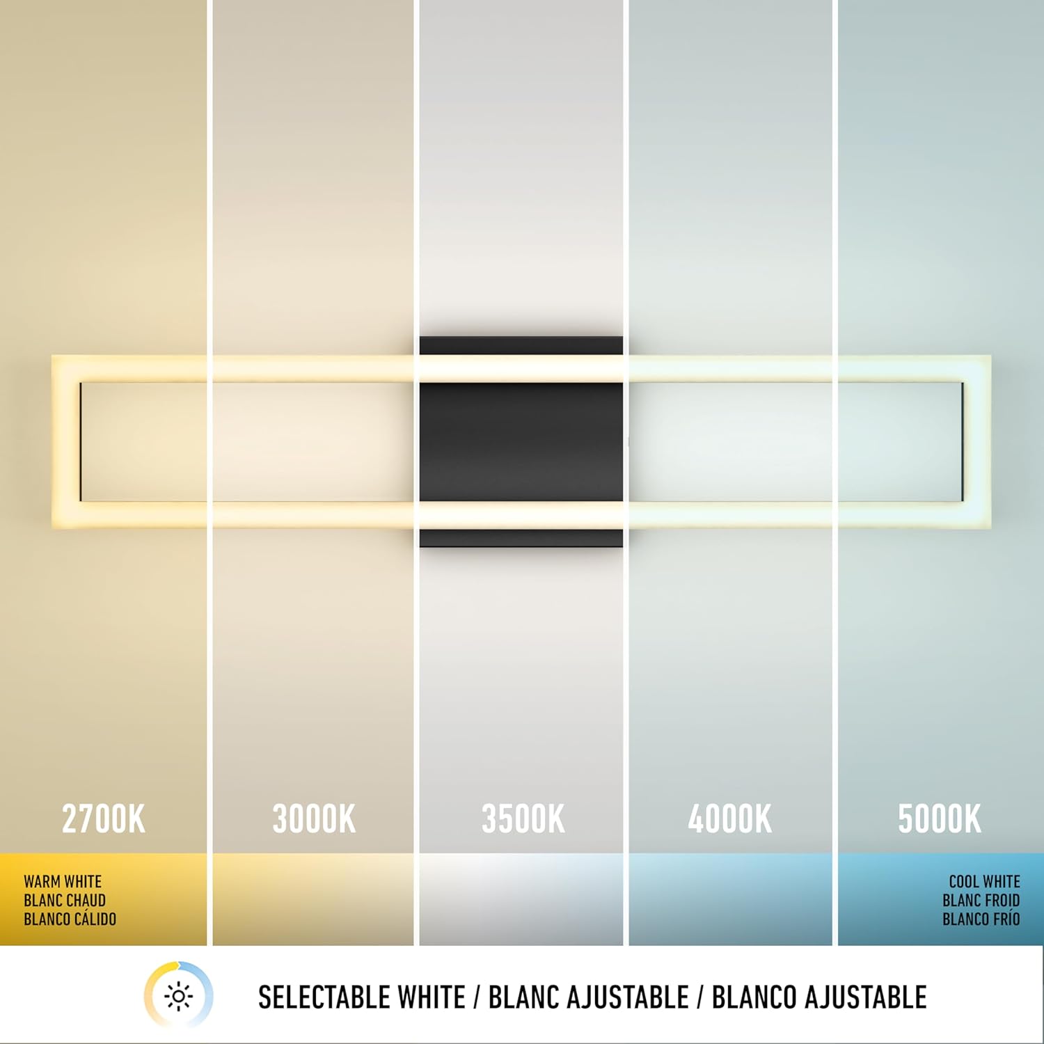 artika Dover LED Modern Vanity Light 5CCT Matte Black