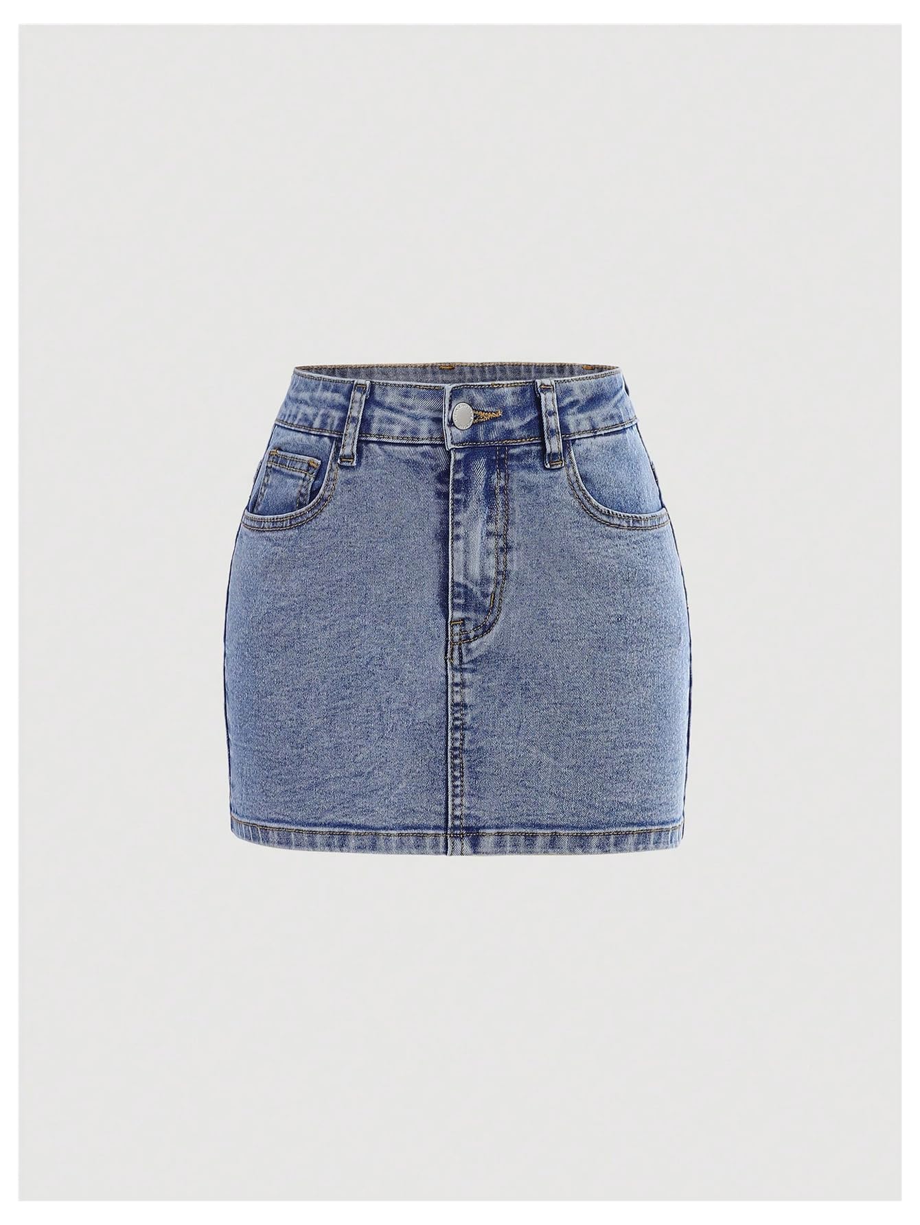 Floerns Minigonna di jeans a matita dritta Y2k con fiocco carino da ragazza