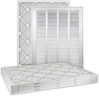 Filter King 23x20x1 Air Filter (MERV 8) (4-Pack) Dust & Allergy Control AC Furnace Filters, MADE IN USA, HVAC, Pleated, Electrostatic (Actual Size