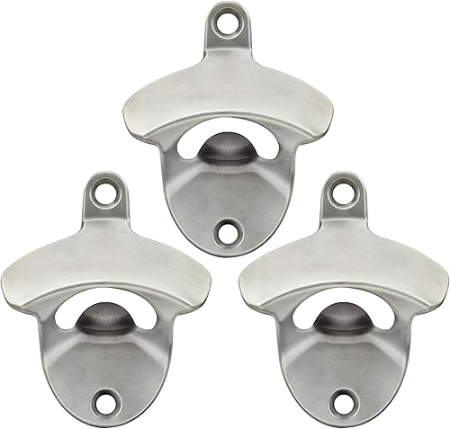 Miniatura 23 de Abrebotellas rústico montado en la pared, abridor de tapas de cerveza de cobre antiguo (paquete de 3) Cobre Antiguo,Bronce antiguo,Dorado