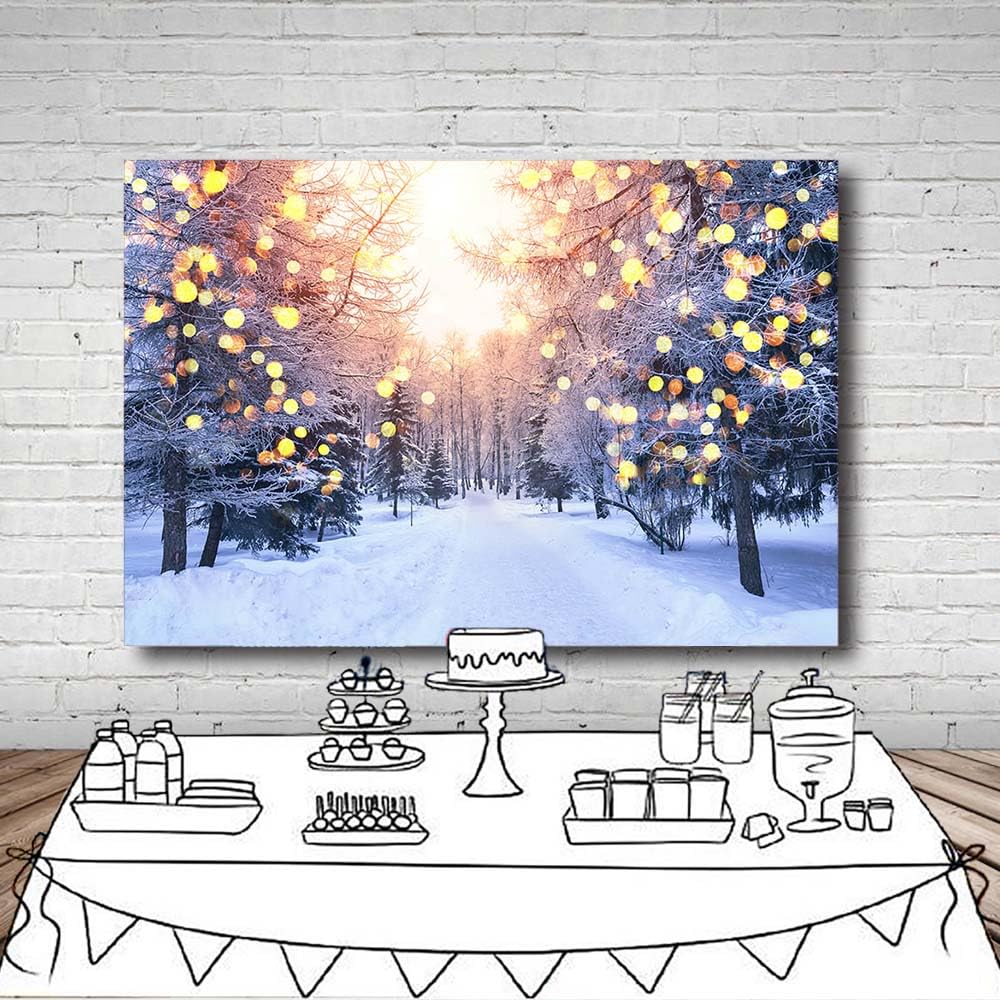 Winter Wonderland Backdrop Mocsicka - 8x6ft Blue Snowflake Photography Background Blue Snowflake Winter Wonderland Photography Backdrop 8x6ft