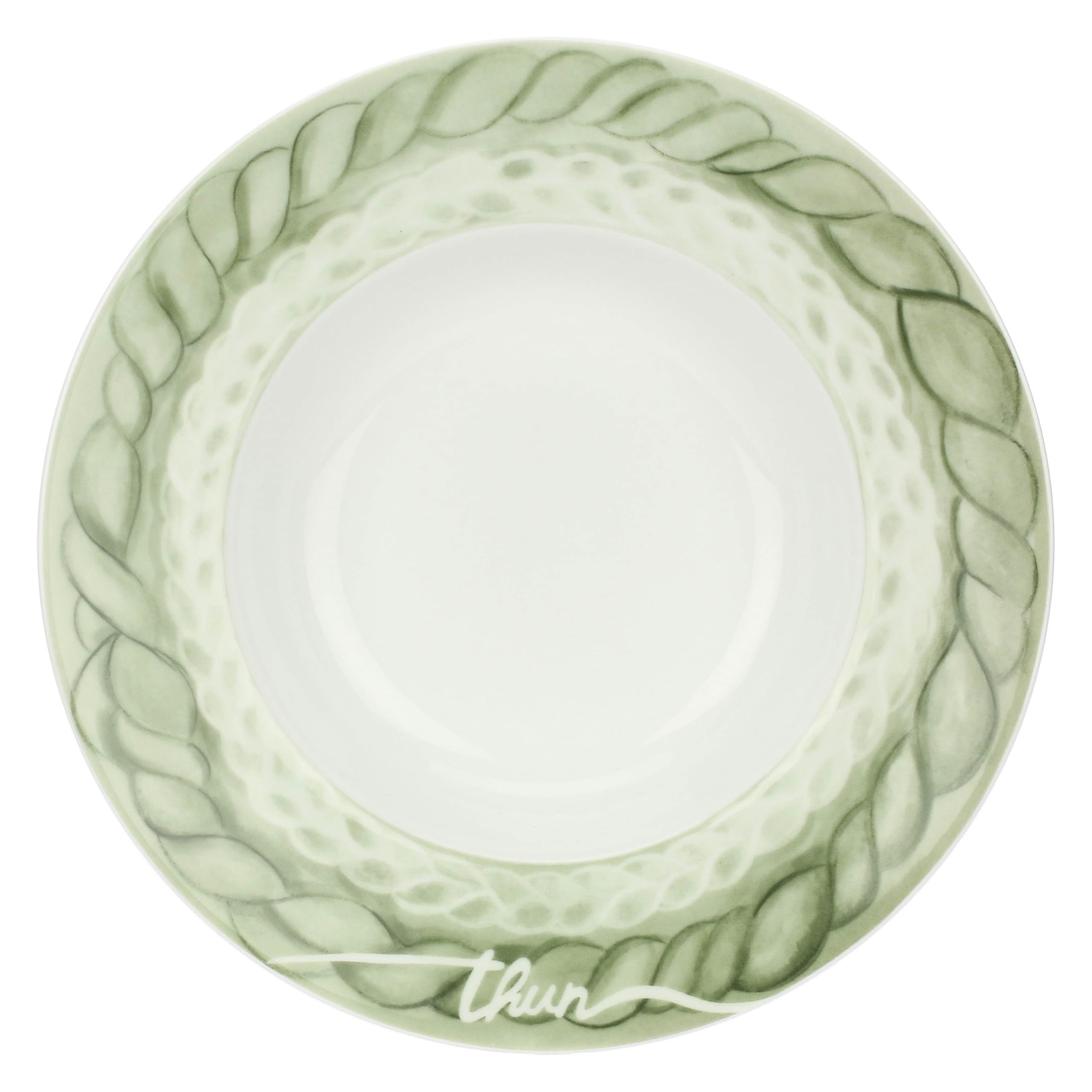 THUN, Set 2 Posti Tavola in Porcellana, Linea AbbracciAMI, Set da Collezione, Idea Regalo per Natale, Piatto piano Ø 29.3 cm, piatto fondo Ø 24.4 cm, piatto frutta Ø 19.35 cm