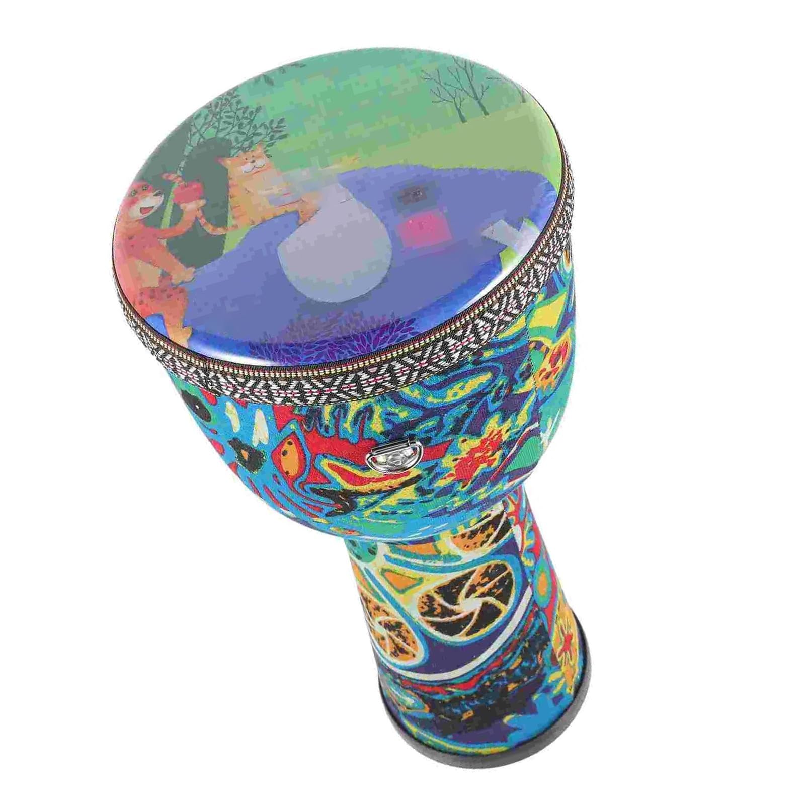 Strumento A Tamburo A Mano Per Principianti Djembe Africano, Tamburo A Percussione, Modello Dipinto, Per Principianti Tamburo Africano per Principiante