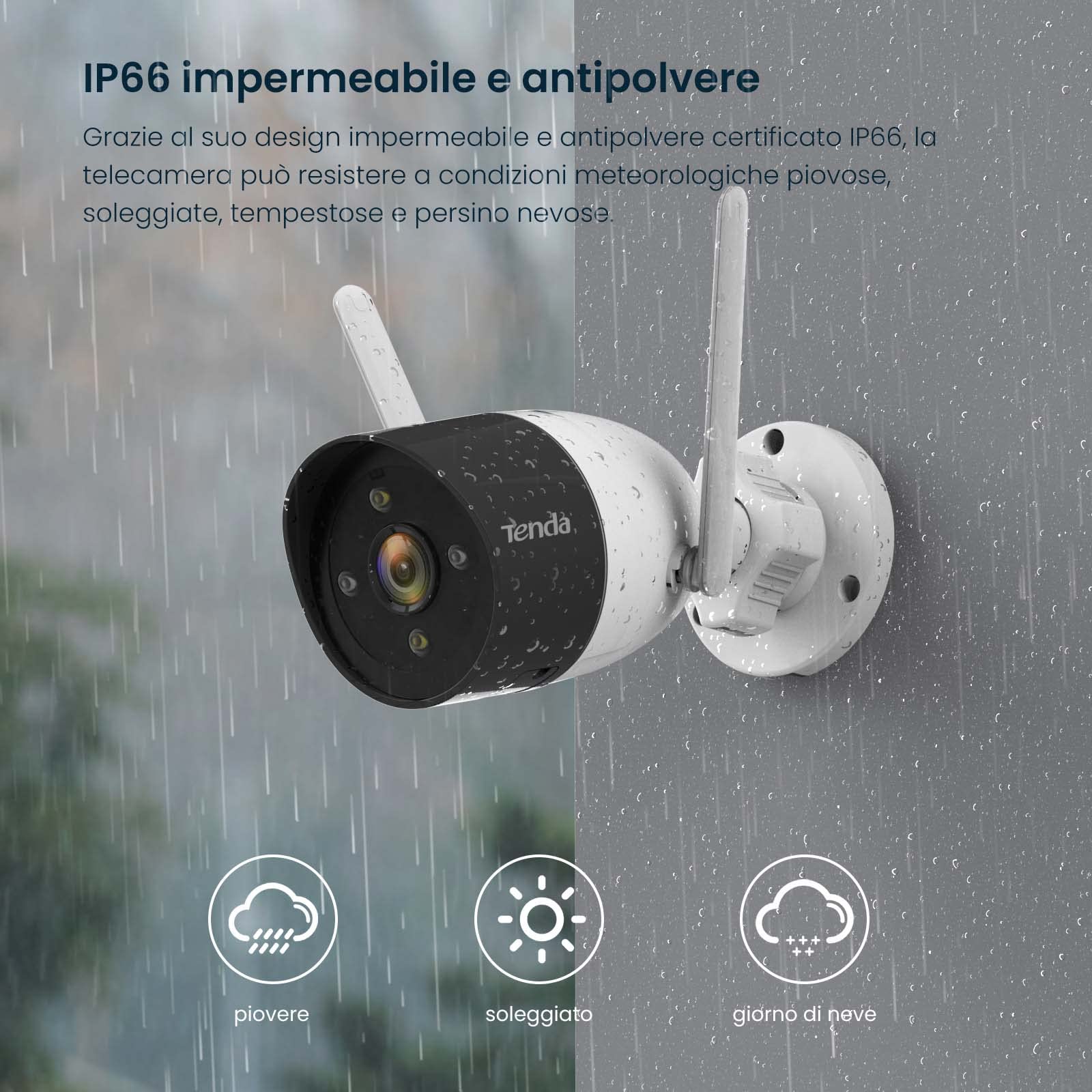 Tenda Kit Videosorveglianza WiFi, 8X 2K Telecamere da Esterno e 8CH NVR (fino a 10TB) con 1TB HDD, Visione Notturna a Colori, Rilevamento del Movimento e Persona, H.265, Accesso Remoto, K8W-3TC-1T