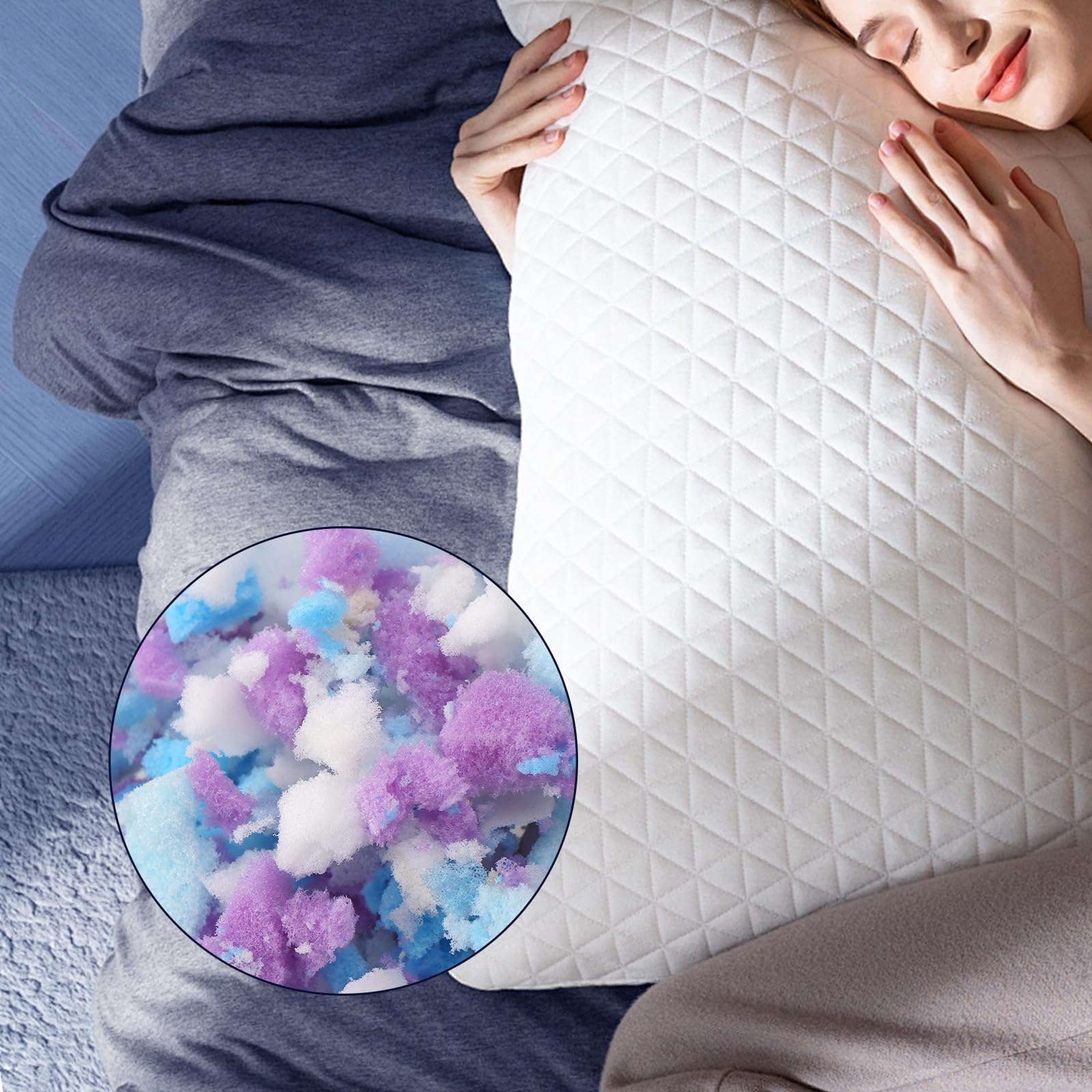 FUNSUEI Imbottitura in memory foam triturata da 2,3 kg, briciole in schiuma per poltrona sacco, divano, letto, cuscino e artigianato, morbida e confortevole
