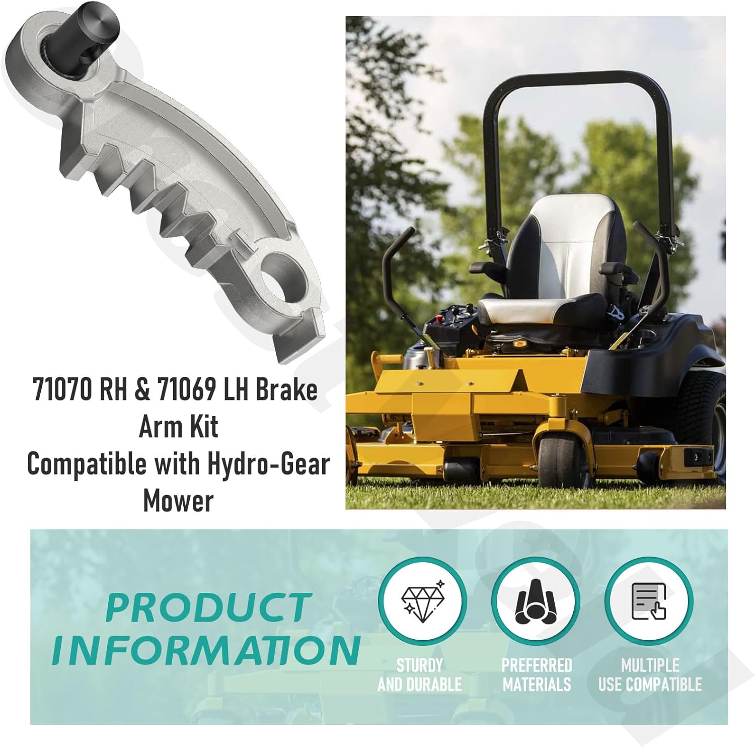 71070 RH & 71069 LH Brake Arm Kit Compatible with Hydro-Gear