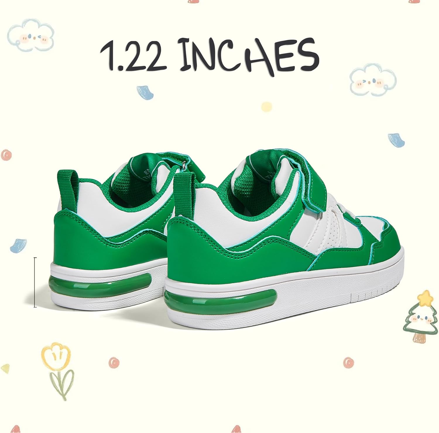 LUCKY STEP Kid's Sneakers School Running Loafers Low Top Walking Tennis Casual Shoes Strap Athletic Fashion Sneakers for Children/Boys/Girls - Image 3