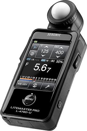 Sekonic LiteMaster Pro L-478D-U Light Meter, Touchscreen Incident & Reflected Meter with Flash Analyzing, Cine Frame Rate & Shutter Angle Control, Illuminance & Luminance Measurement