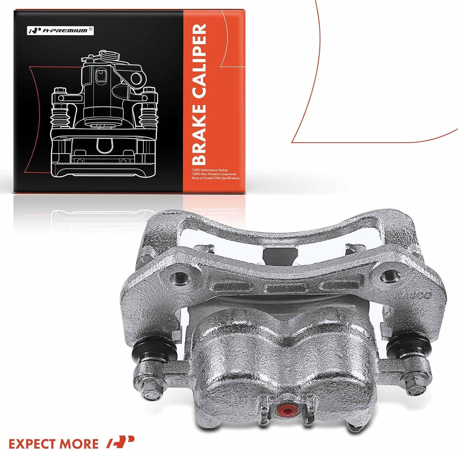 A-Premium Disc Brake Caliper Assembly with Bracket Compatible with Select Hyundai Models - Veracruz 2007 2008 2009 2010 2011 2012, V6 3.8L - Front Right Passenger Side