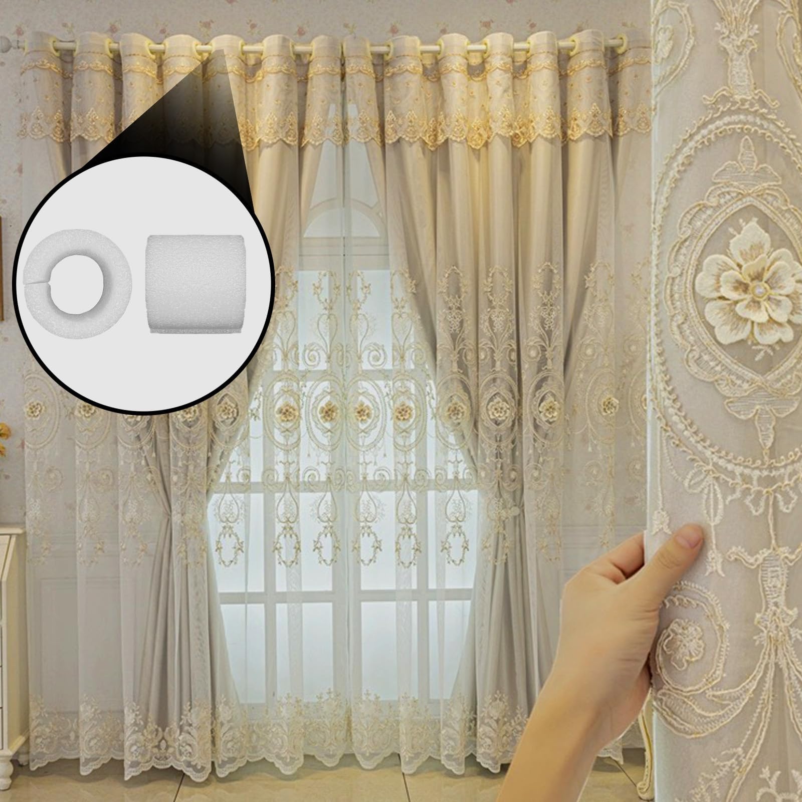 20Pcs Eyelet Curtain Spacers Divider Foam - Image 4