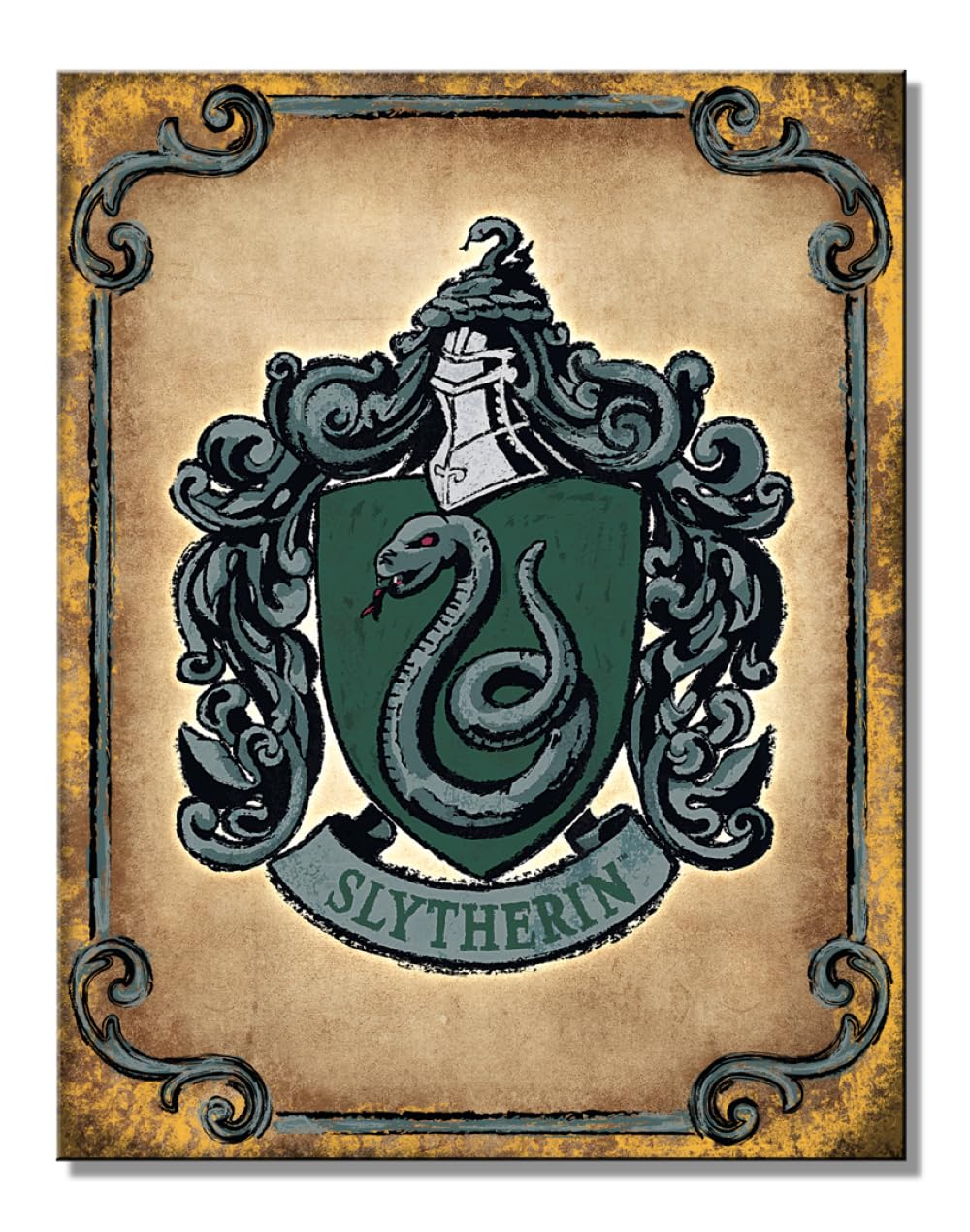 Desperate Enterprises Harry Potter - Slytherin Tin Sign - Nostalgic Vintage Metal Signs - Made in the USA
