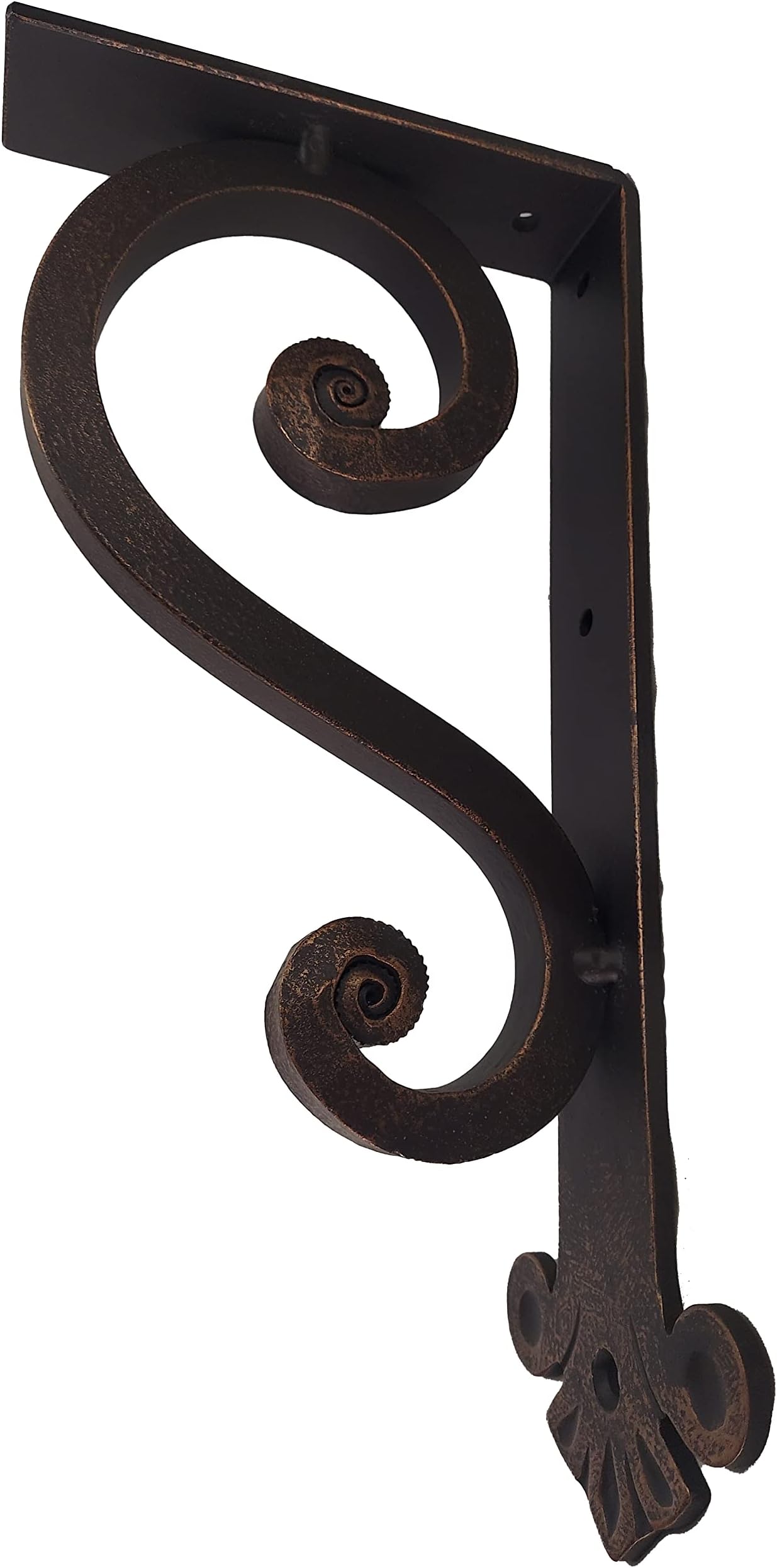 Shoreline Decorative 7 1/2”DX15”L Iron Mantel Corbel for Heavy Duty Bracket Support for Interior/Exterior Use (Old Copper)