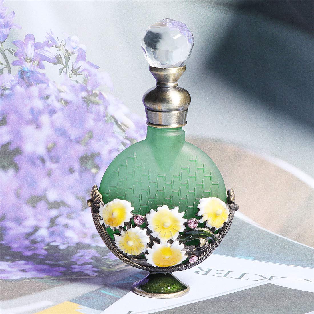 Amazon.co.jp: Waltz&Fきいろ小さい花クリスタル復古香水瓶