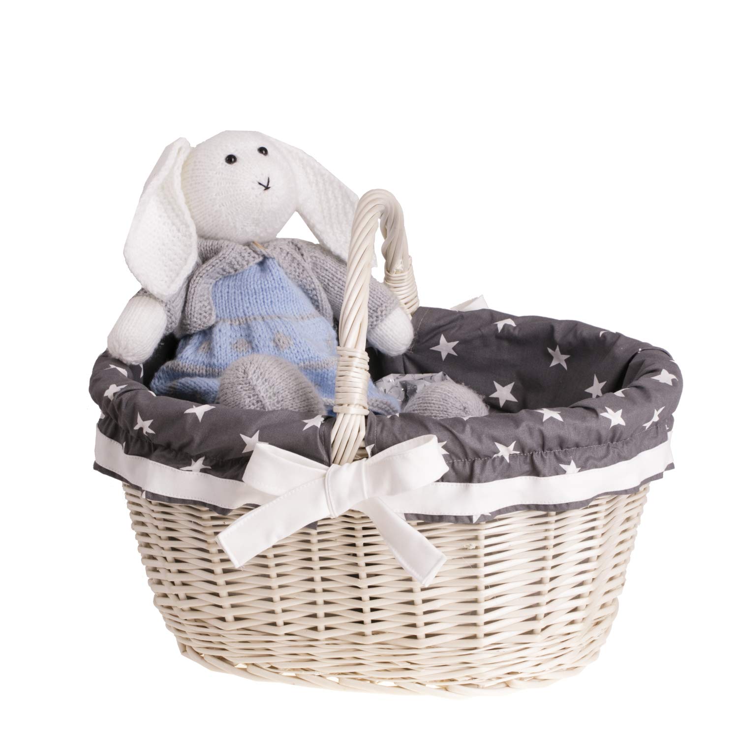 e-wicker24 koszyk na zakupy z wikliny w stylu retro, kosz wiklinowy owalny
