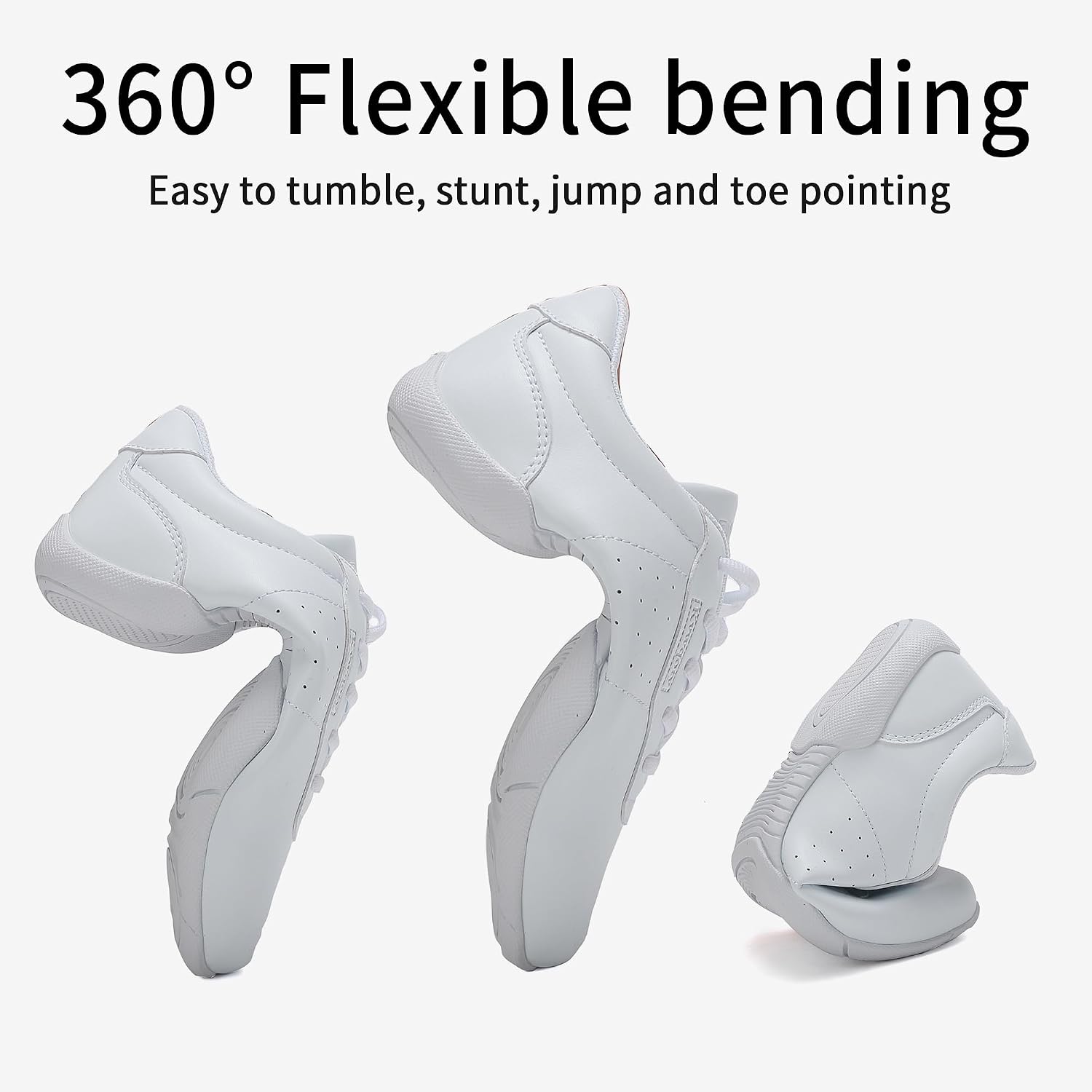 Cheer Shoes for Girls Cheerleading Dance Sneakers for Women Flexible Competition Practice Gymnastics Shoes Adult Youth Kid