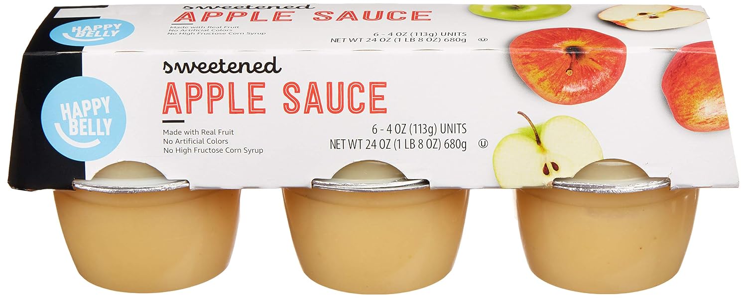 Happy Belly Apple Sauce, 4 Oz, 6 Ct
