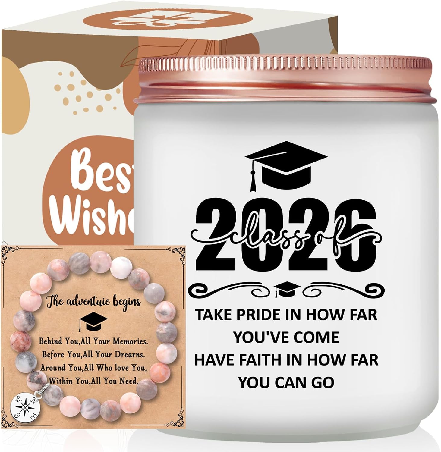 Graduation Gifts for Her, Women - Class of 2026 College, High School, Masters Degree, Phd, Nurse or Nursing Graduation Candle Gifts - Funny University Congratulations Gift
