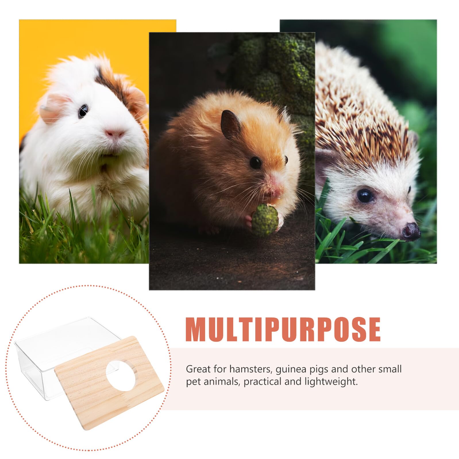 TOYANDONA 2 Stück-Pack Transparentes Acryl Sandbad und Toilette für Kleine Hamster Chinchillas Kleintiere Wiederverwendbar Einfach zu Reinigen Haustierbedarf