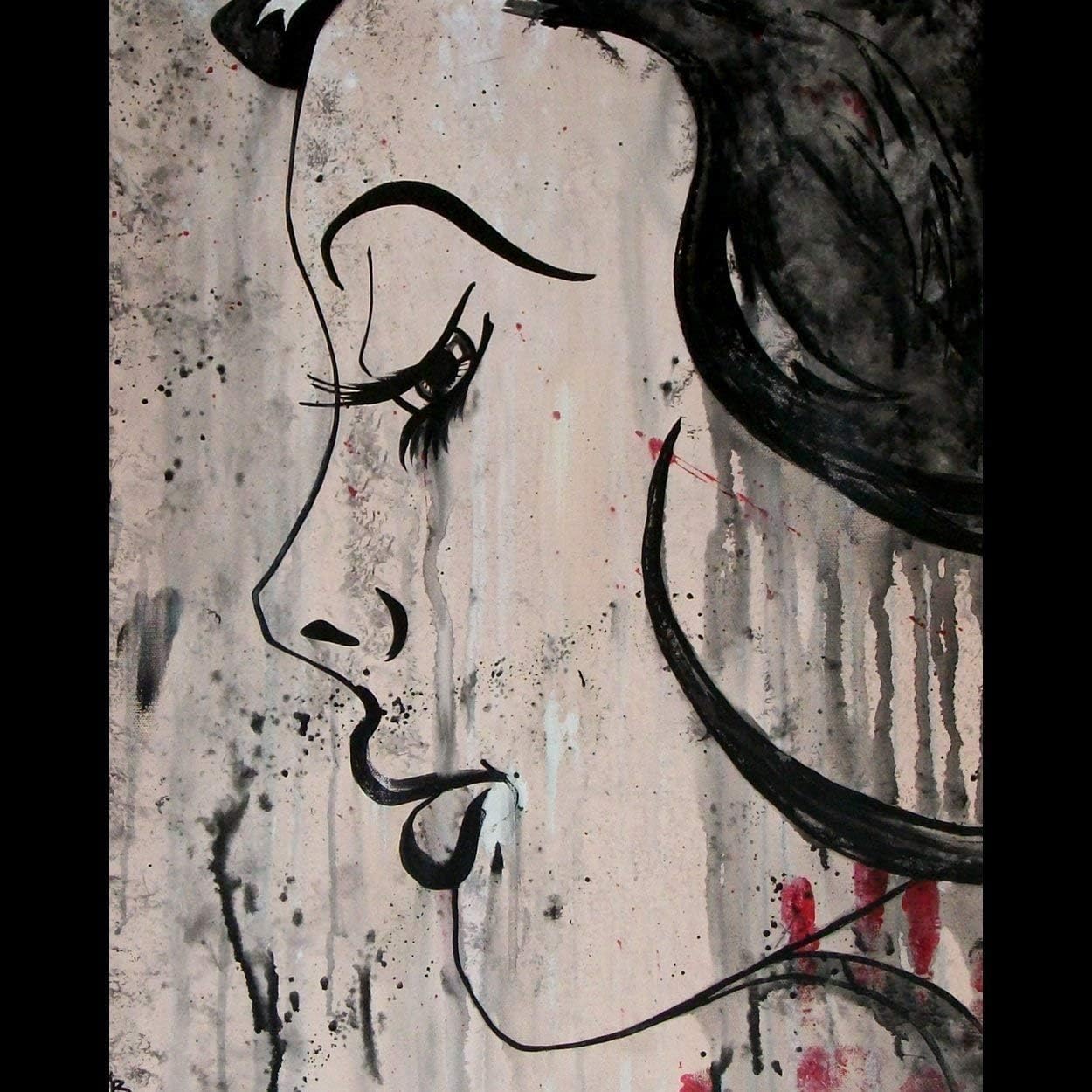 16 X 20 Original Pop Art Portrait by Mike Best - Unconventional Beauty