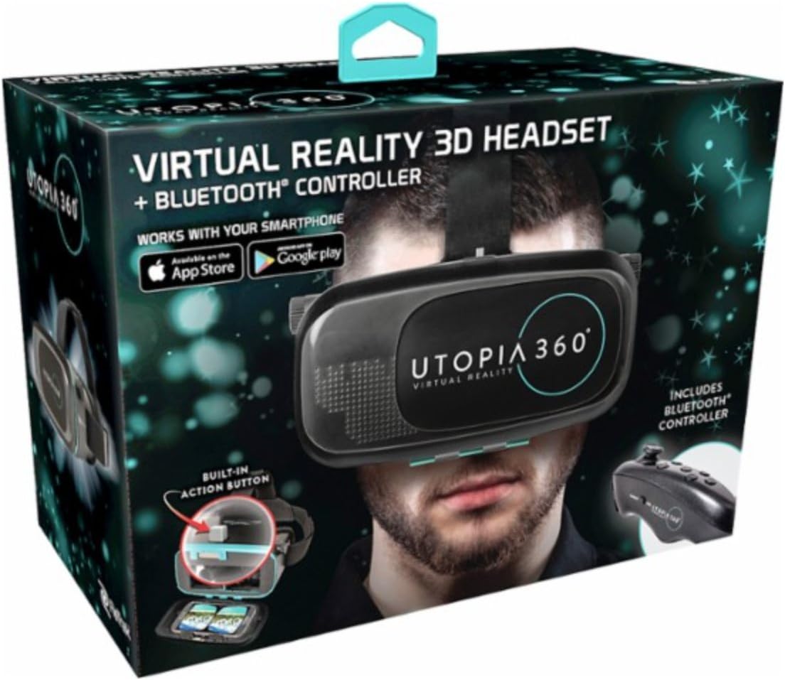 ReTrakVirtual Reality Headset with Bluetooth Remote