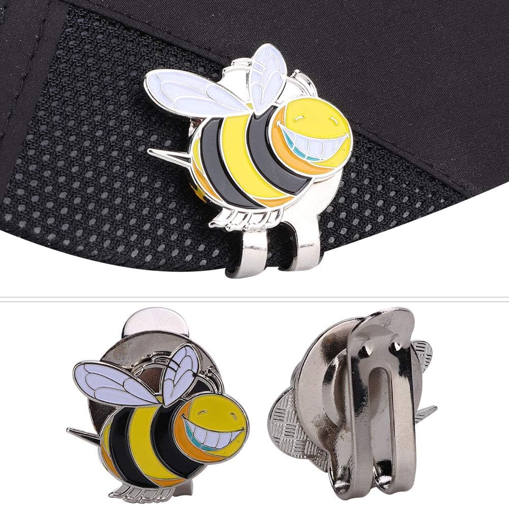 Horoper Hat Clip, Metal Magnetic Hat Visor Clip Marker Accessory Portable Detachable Magnetic Marker(Little bee)