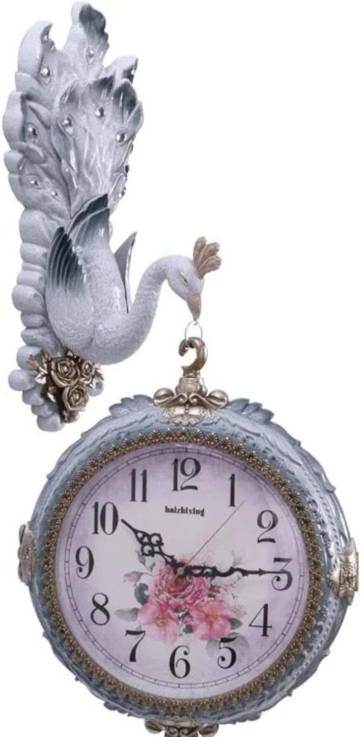 Aesthetic Splendid Resin Pendulum Style Dual Sided Wall Clock