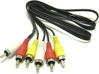 Amazon Co Jp No Brand Avコード 赤白黄 ピンコード Rca プラグ 1 0m ブラック 1本 家電 カメラ