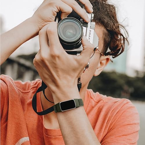 Miniatura 6 de Haveda Correa compatible con Fitbit Charge 6Charge 5 bandas para mujeres y hombres, correa de repuesto Charge 6 Charge 5 bandas de nailon con