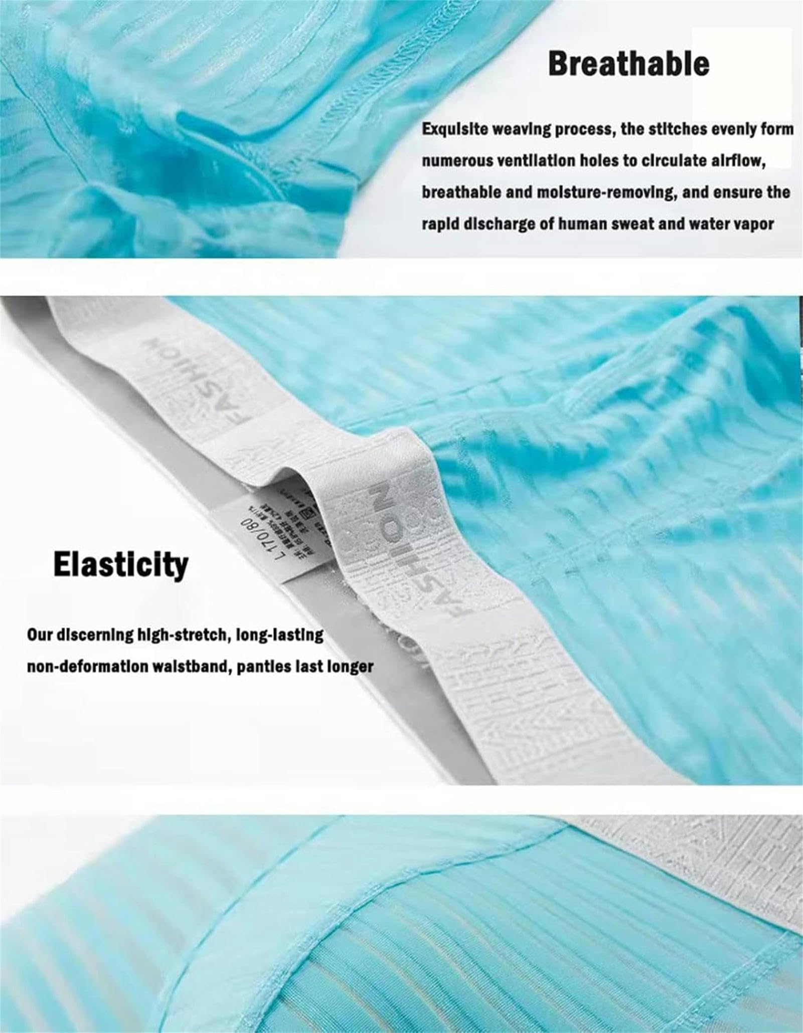 Boxer Uomo 3 Slip Boxer da 3 Pacchi See Attraverso Boxer Shorts Sexy Lingerie Shorts Shorts Traspirante Tronchi-l-3 Random Color 3pc