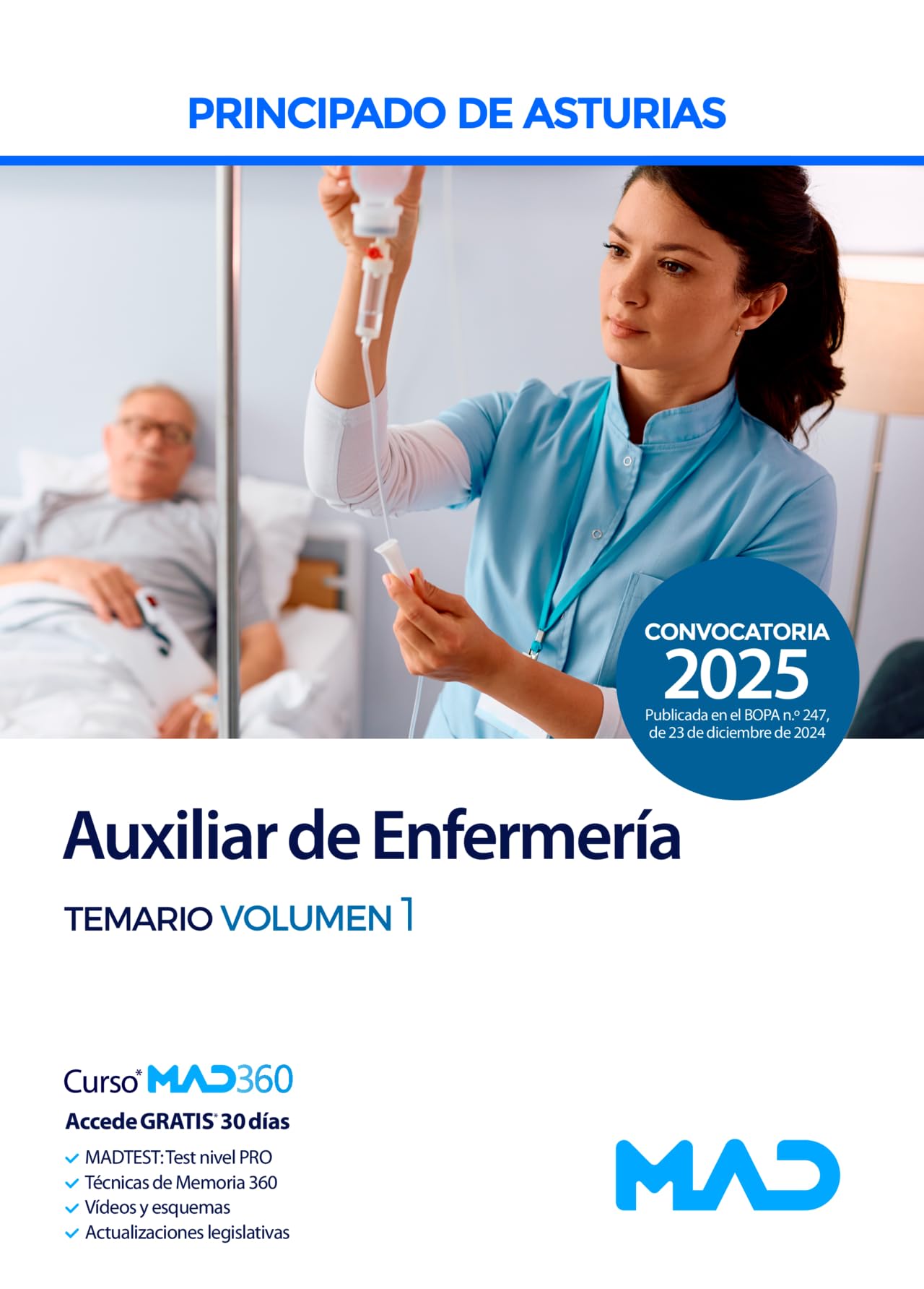 Auxiliar enfermeria Principado de Asturias. Temario 1 (2025)