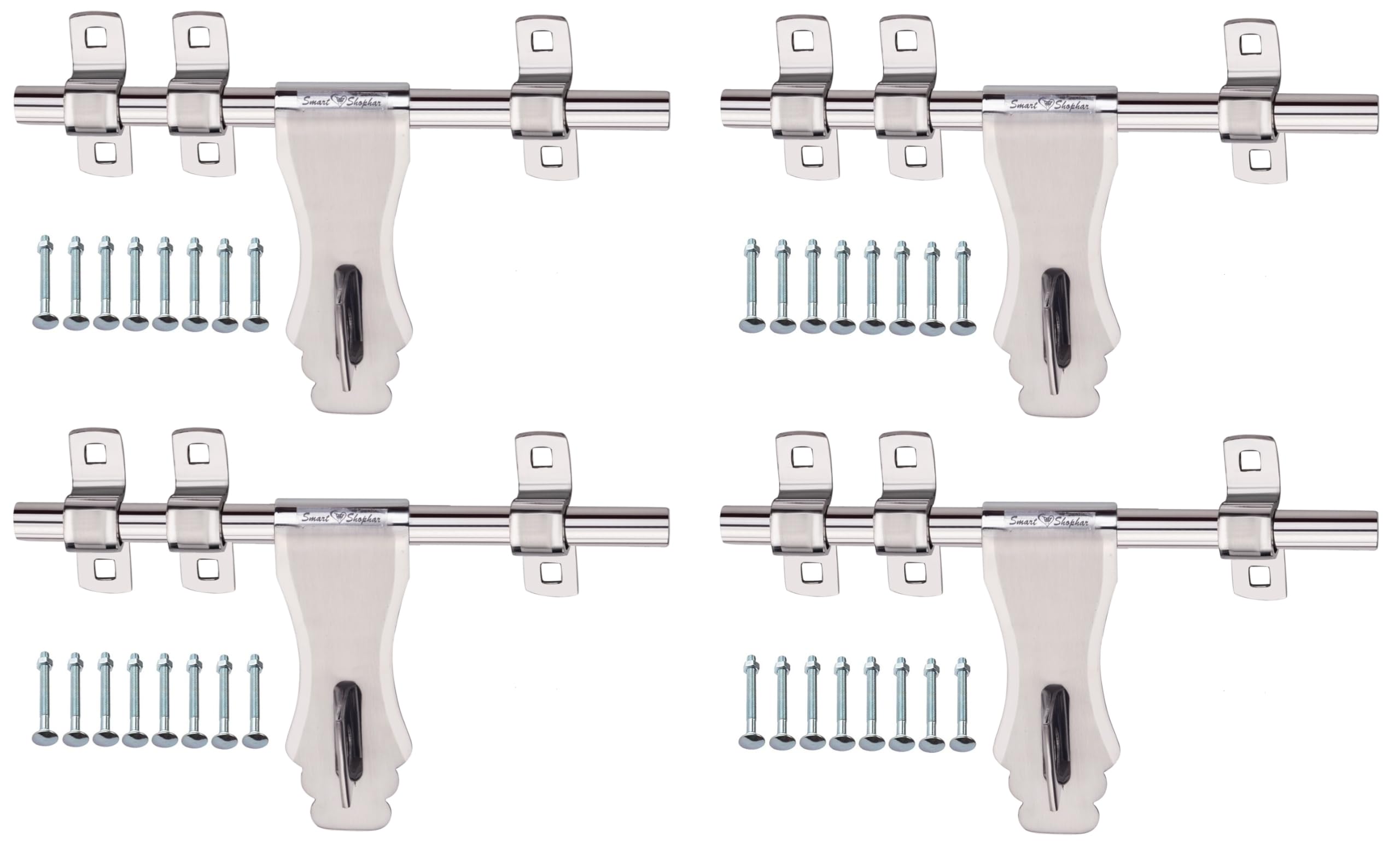 Smart Shophar Stainless Steel Butterfly Aldrop 8 Inches Silver, Pack of 4 / Bulk Pack/Sturdy and Long-Lasting/Suitable for Residential and Commercial Doors (B06X43TZ9M) Amazon Price History, Amazon Price Tracker