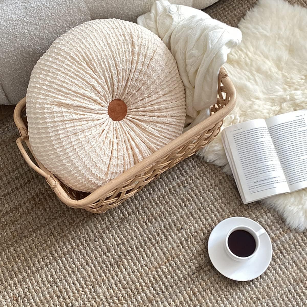 S_SSOY Round Throw Pillow for Couch Decorative 13