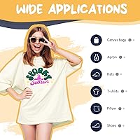 Vista 5 de Puff Vinyl Transferencia de calor – 8 hojas (12 x 10 pulgadas) de vinilo de transferencia de calor blanco 3D Puff HTV negro Puff hierro sobre vinilo