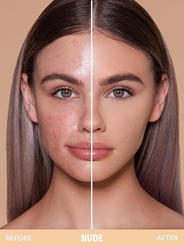 Miniatura 2 de SHEGLAM SKin-Focus - Base de maquillaje en polvo de cobertura completa con control de aceite, ligero, polvo prensado para la cara, color nude