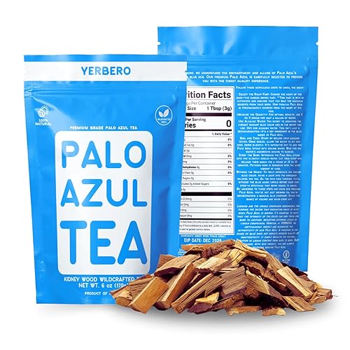 Yerbero - Té de hierbas de corteza prémium de Palo Azul de 6 onzas (6.00 oz)  Madera de riñón (palo azul)  Hace más de 60 tazas  Bolsa resellable