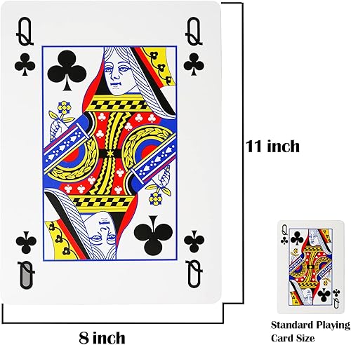 Miniatura 3 de Yuanhe Cartas de Juego Jumbo Grandes  Baraja Gigante de Cartas de Gran Tamaño Baraja Completa Póker Enorme para Decoraciones de Fiestas de Casino, 8