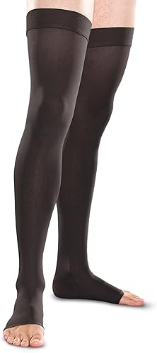 Miniatura 2 de Therafirm Open-Toe Thigh High Stockings - 30-40mmHg Firm Compression Support Nylons, HSAFSA Eligible