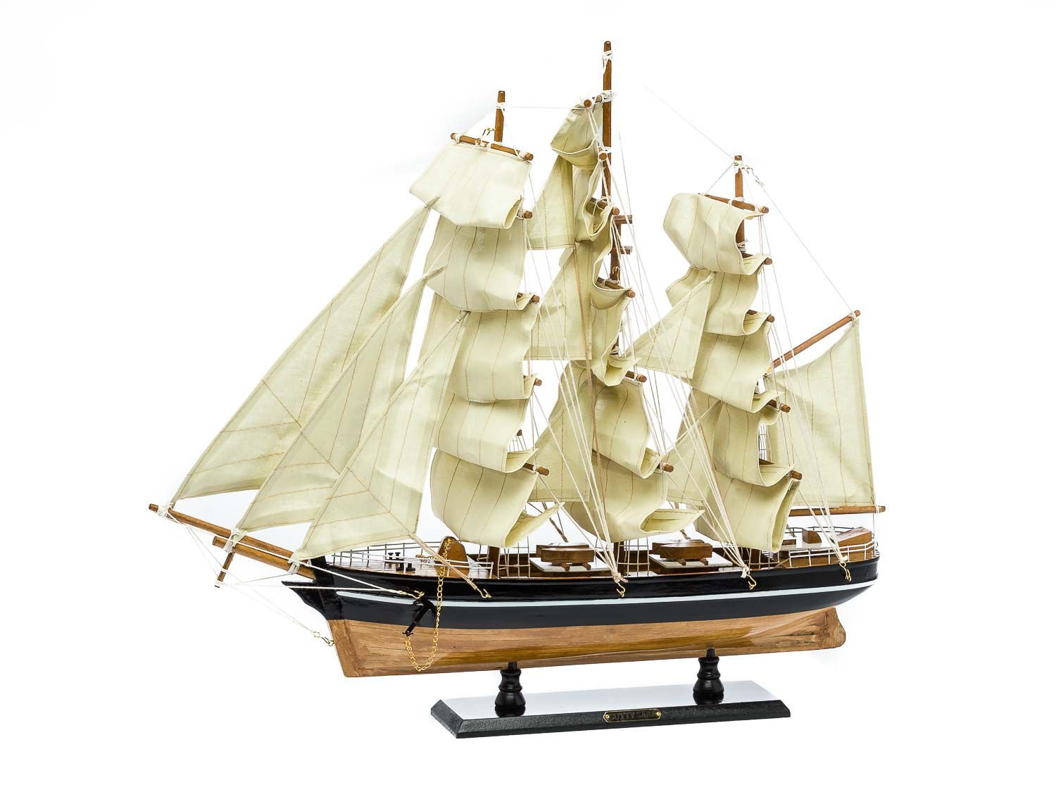 aubaho Modellschiff Cutty Sark Wollklipper Holz Schiff Segelschiff 54cm kein Bausatz