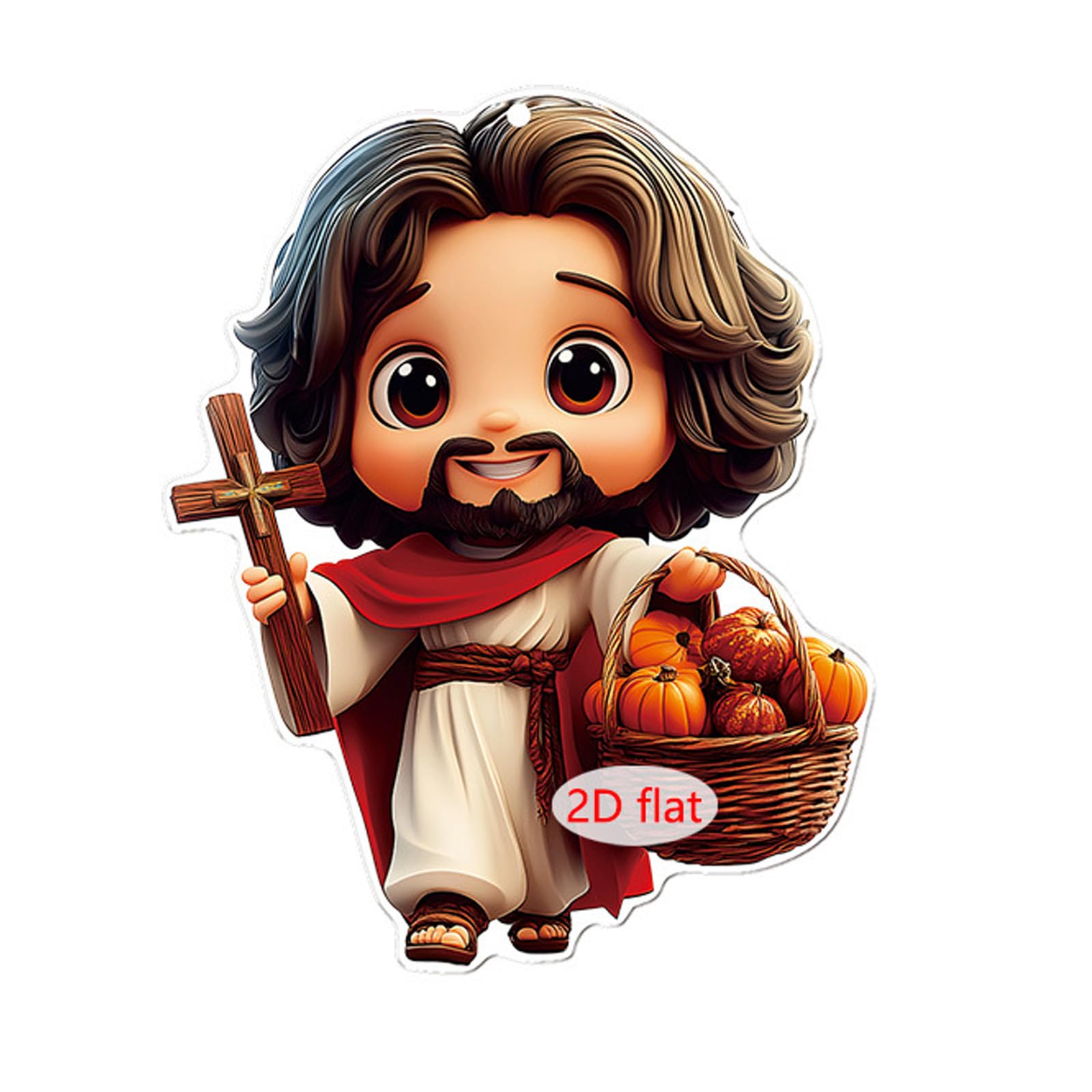 Kalttoy A Halloween 2D Flat Crylic Holy Father Pumpkin Hanging Decoration Ornament For Vehicle Interior Or Living Space Present Crylic Celebration Ornament Gift