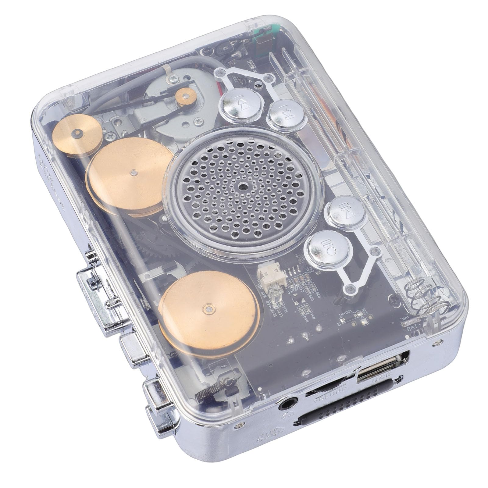 Generic Lettore di Cassette Convertitore USB da Cassetta a MP3 Portatile con Doppi Altoparlanti per Amanti della Musica, Funzionamento Semplice per Godersi L' Stereo