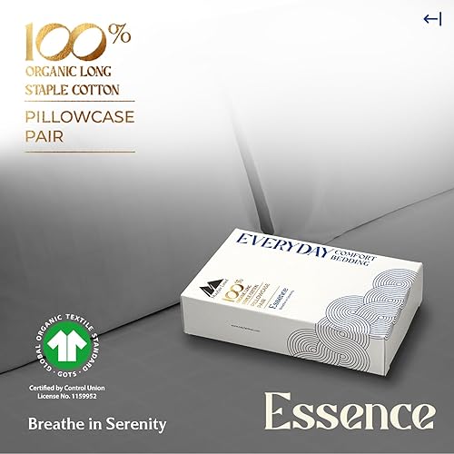 Miniatura 138 de Mayfair Linen Juego de sábanas de percal de 100 % algodón orgánico, suaves y frescas, con bolsillo profundo de 16 pulgadas, tamaño individual