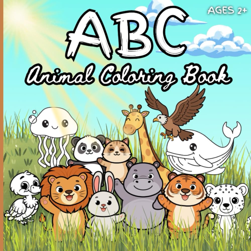ABC Animal Coloring Book: For kids ages 2+ Animal Coloring Book