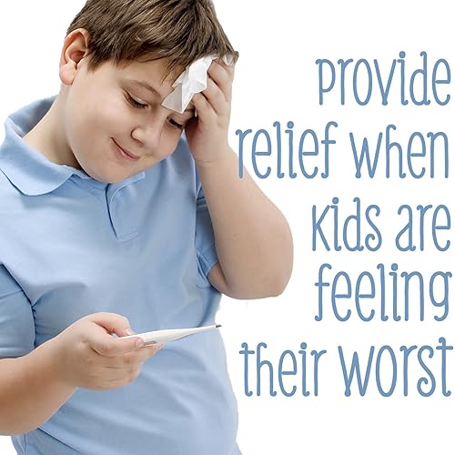 Miniatura 6 de Natural Essentials Fever-eez - Alivio de la fiebre del bebé para niños, toallitas calmantes para la frente y el cuerpo para bebés, proporcionan una