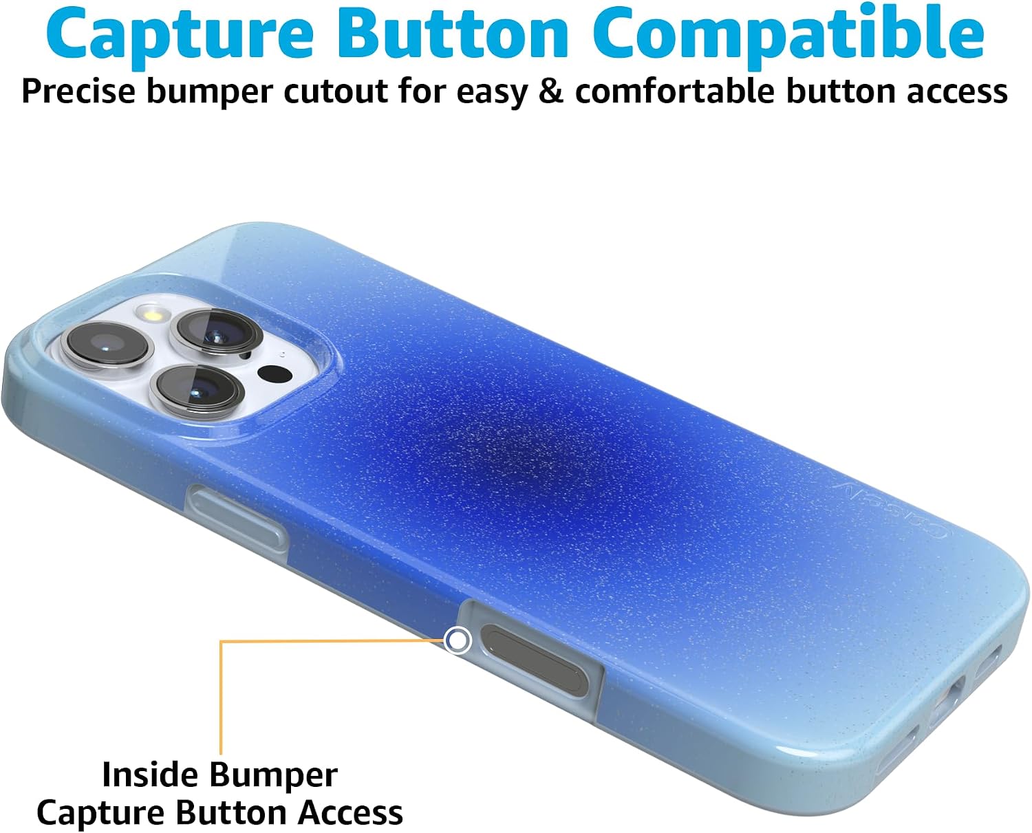 Casely iPhone 16 Pro Max Case | Cobalt Clarity | Blue Aura | Compatible with MagSafe | Classic Ultra Slim Design