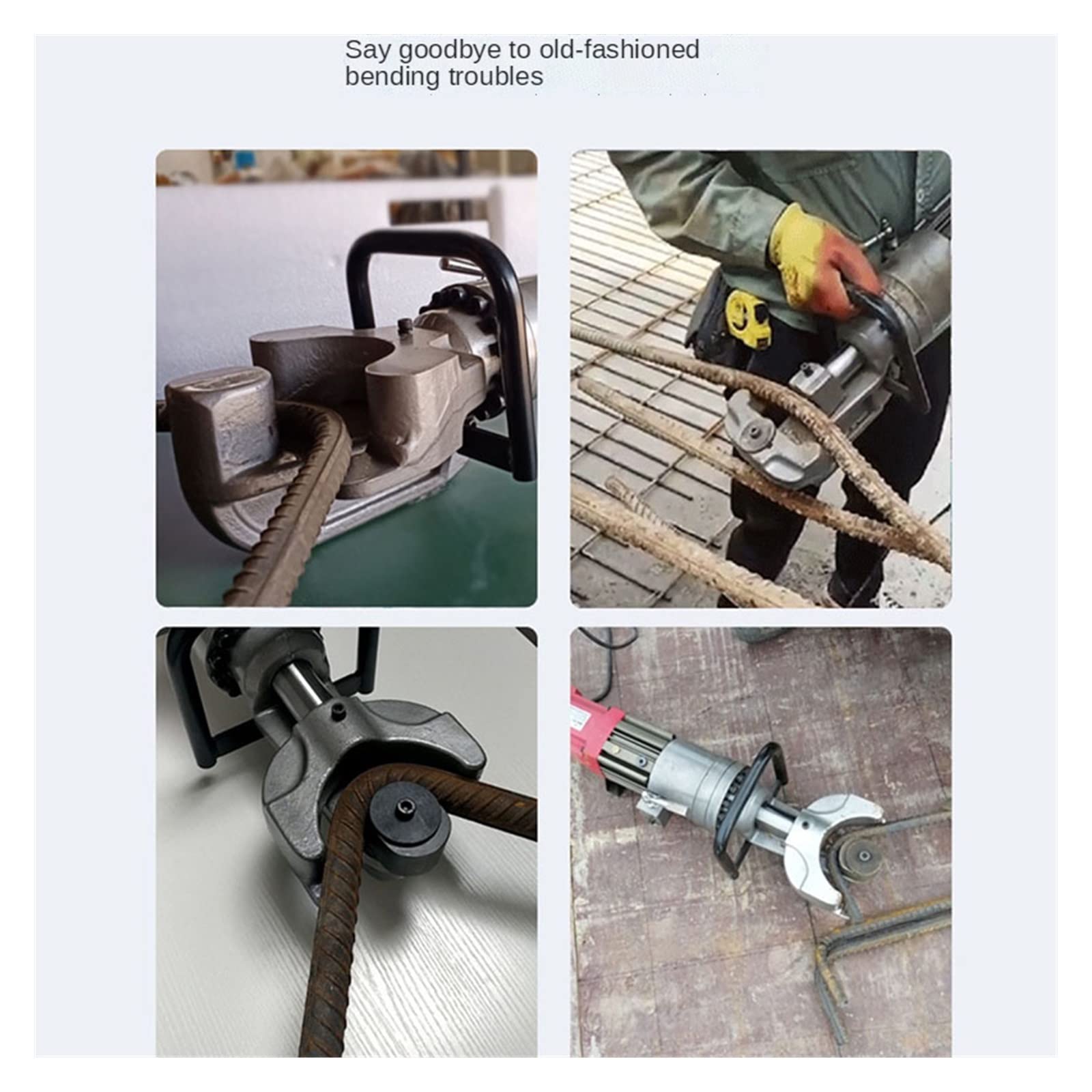 Giętarka do prętów zbrojeniowych, Ręczna hydrauliczna giętarka do stali + prostownica Elektryczna giętarka do prętów stalowych Prostownica do prętów stalowych 16-22 mm Do szybkiego gięcia lub prostowa