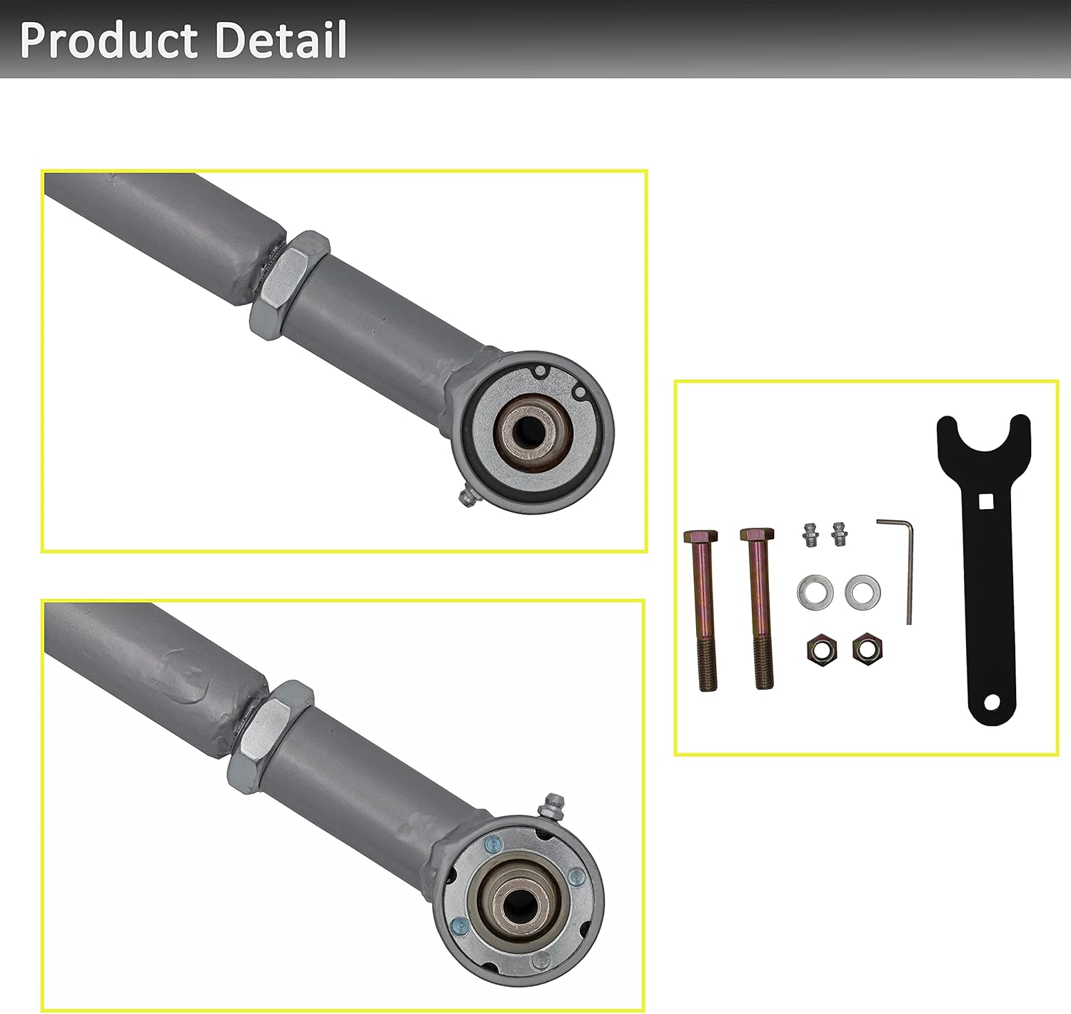 ARU RE3780 Front Upper Super-Flex Control Arms Compatible with Jeep Wrangler TJ 1997-2006, Cherokee XJ 1984-2001, Grand Cherokee ZJ 1993-1998, Comanche MJ 1987-1992
