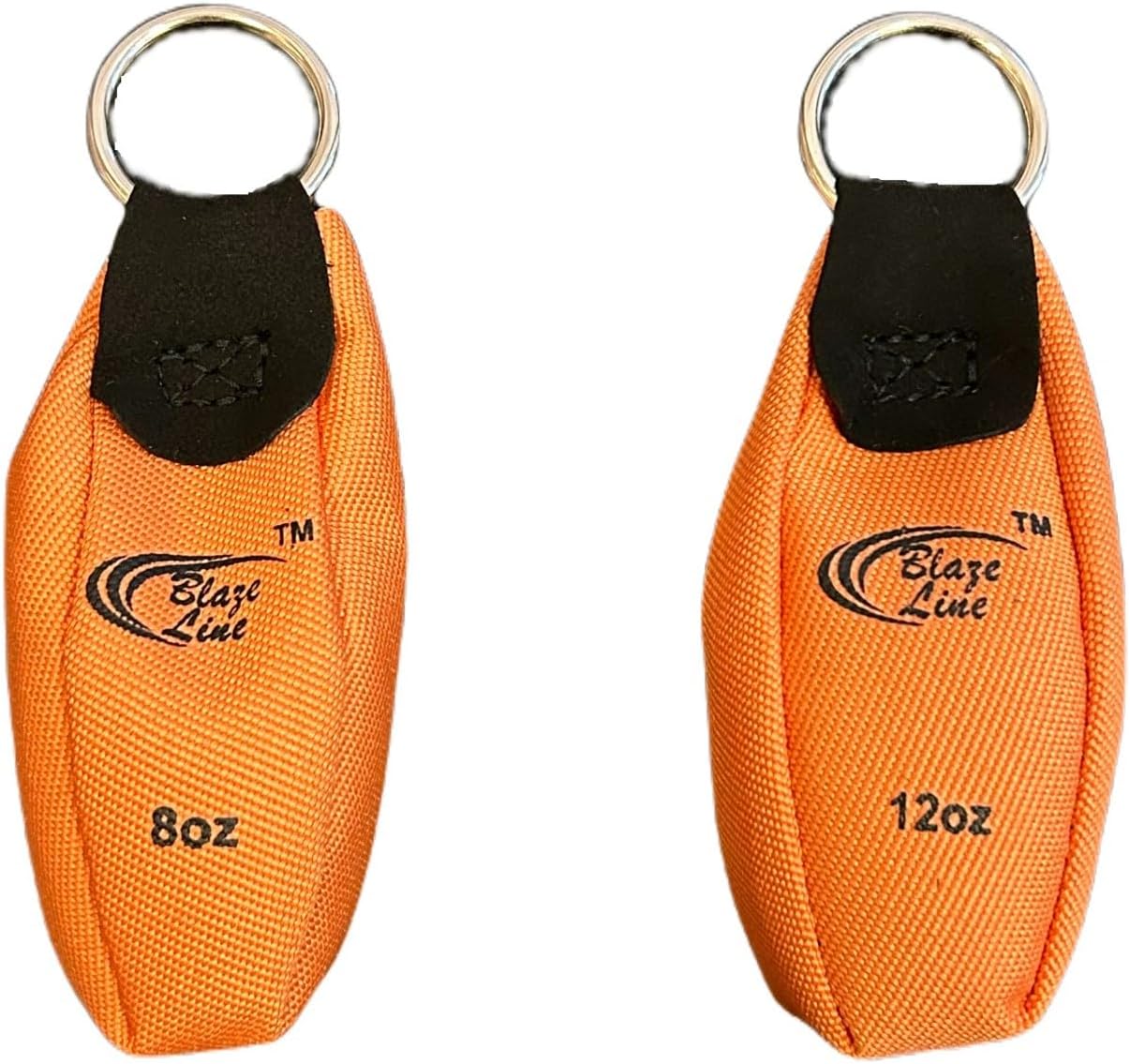 Blaze Line Arborist Throw Weight Pouch Bag 2-Pack Set (8 OZ and 12 OZ)- Outdoor Sports Arborist Tree Climbing Rope Climbing Tree Work Gear (Bright Orange)